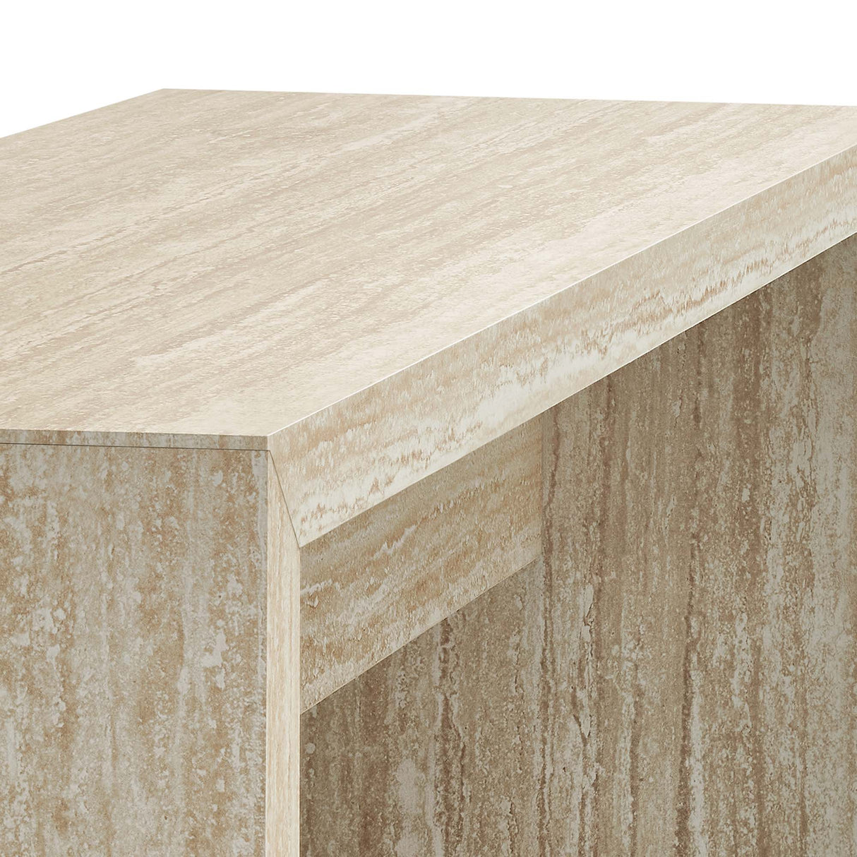 Mirella 53.5" Faux Travertine Indoor Bench by Modway