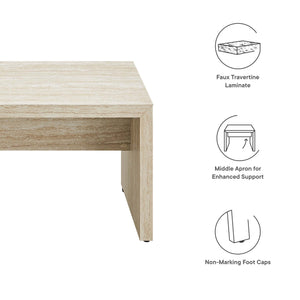 Mirella 53.5" Faux Travertine Indoor Bench by Modway