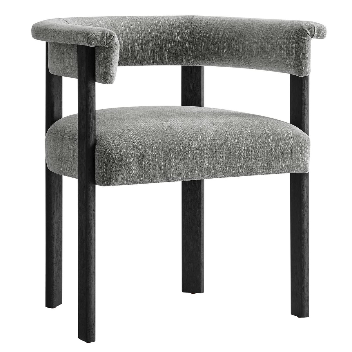 Imogen Fabric Upholstered Barrel Dining Chairs Set of 2