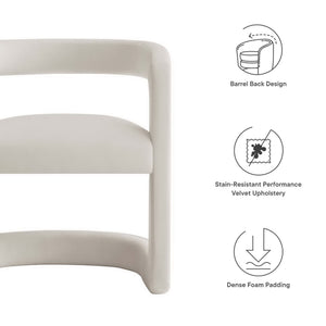 Winslow Barrel Performance Velvet Dining Chair by Modway