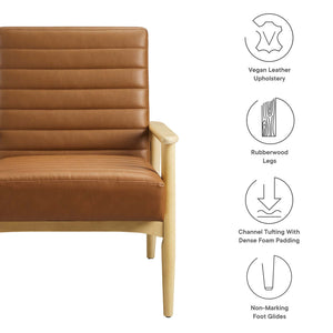 Jensen Vegan Leather Accent Chair by Modway
