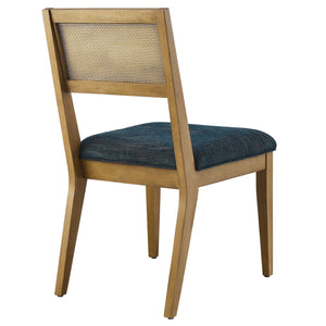 Nimba Faux Rattan Fabric Dining Chairs Set of 2 by Modway
