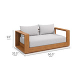 Tahoe Acacia Wood Outdoor Patio Loveseat by Modway