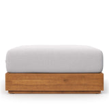 Tahoe Outdoor Patio Acacia Wood Ottoman by Modway