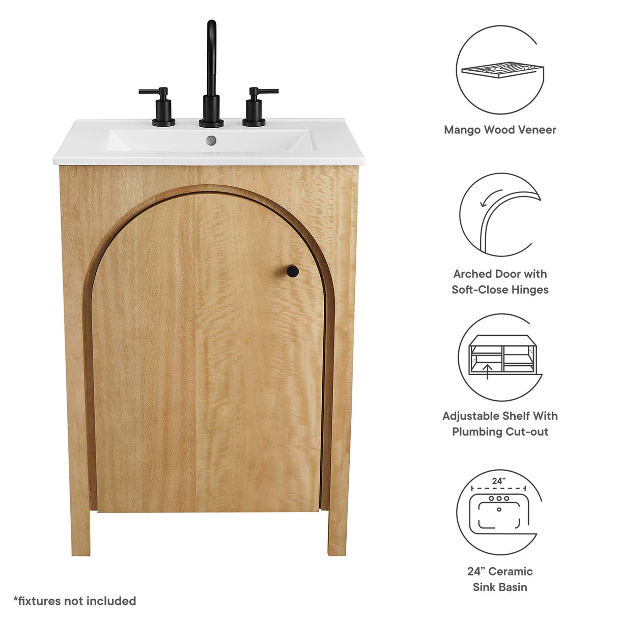 Appia 24" Single Bathroom Vanity by Modway