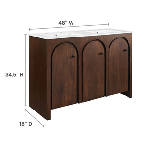 Appia 48" Double Sink Bathroom Vanity by Modway