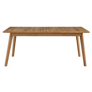 Vienna Outdoor Patio Teak Wood Extendable Dining Table by Modway