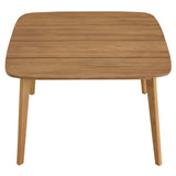 Vienna 46" Square Outdoor Patio Teak Wood Dining Table by Modway