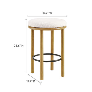 Fable Boucle Fabric Counter Stools Set of 2 by Modway