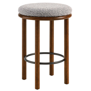 Fable Boucle Fabric Counter Stools Set of 2 by Modway