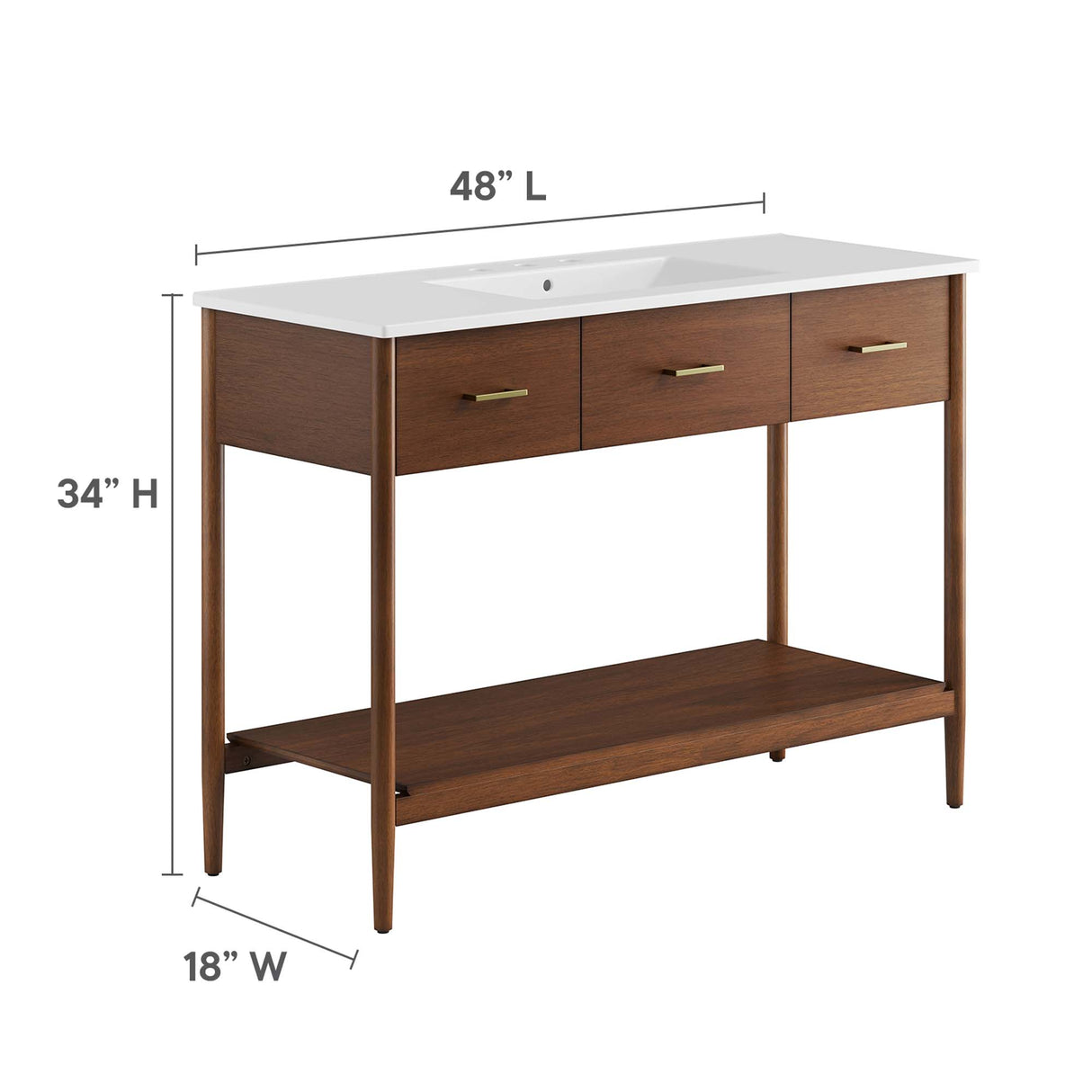 Zaire 48" Single Sink Bathroom Vanity by Modway