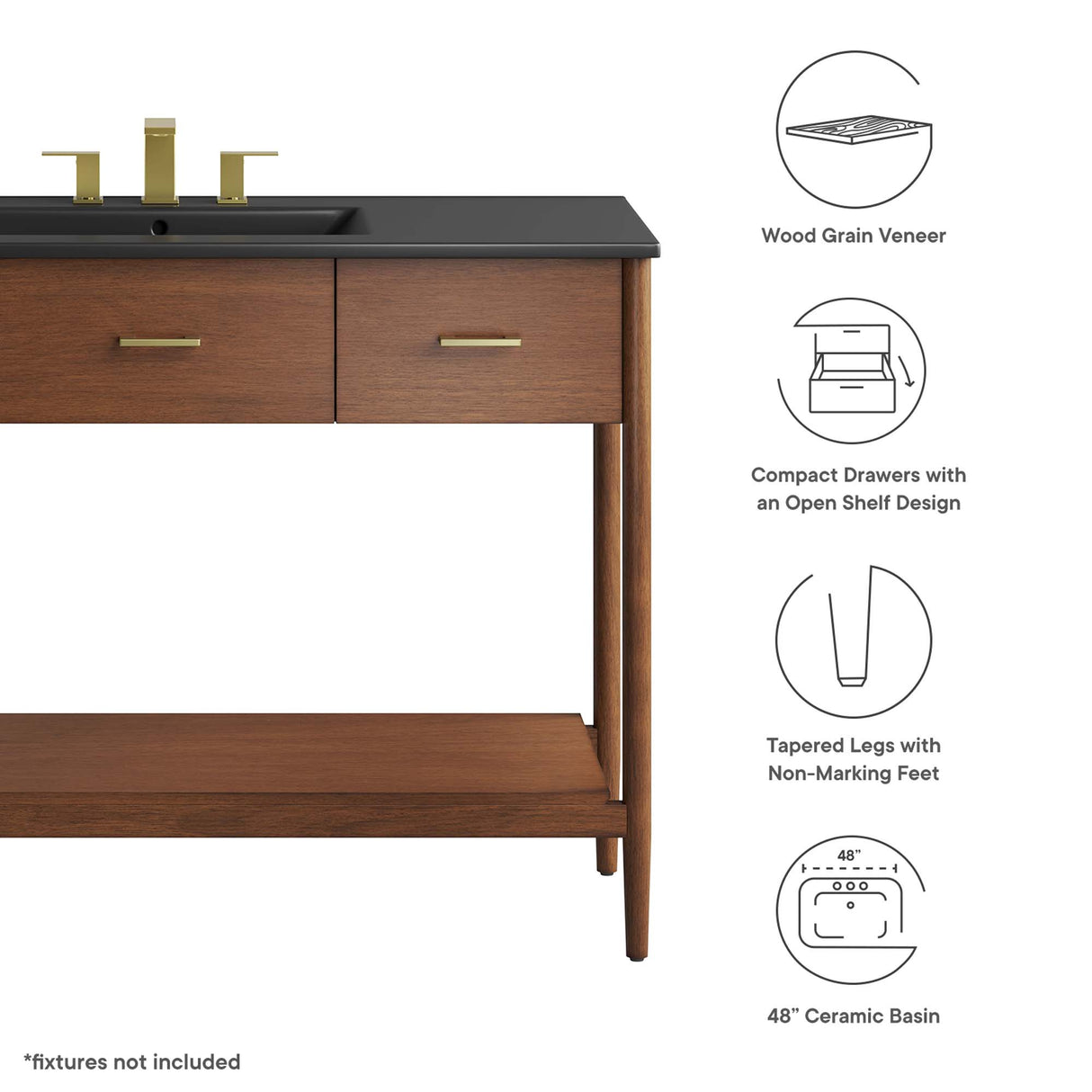 Zaire 48" Single Sink Bathroom Vanity by Modway