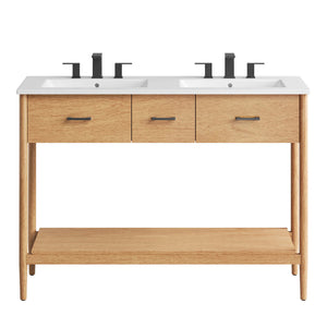 Zaire 48" Double Sink Bathroom Vanity by Modway
