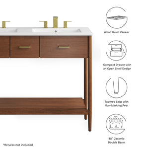 Zaire 48" Double Sink Bathroom Vanity by Modway