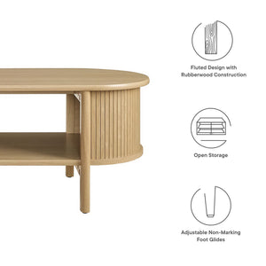 Cadence Coffee Table by Modway Mid-Century Modern Rubberwood