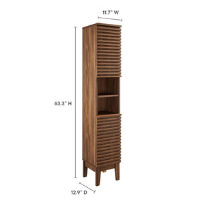 Render Tall Narrow Bathroom Storage Cabinet by Modway