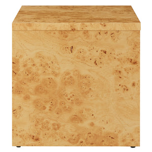 Hudson 1-Drawer Burl Wood Nightstand by Modway