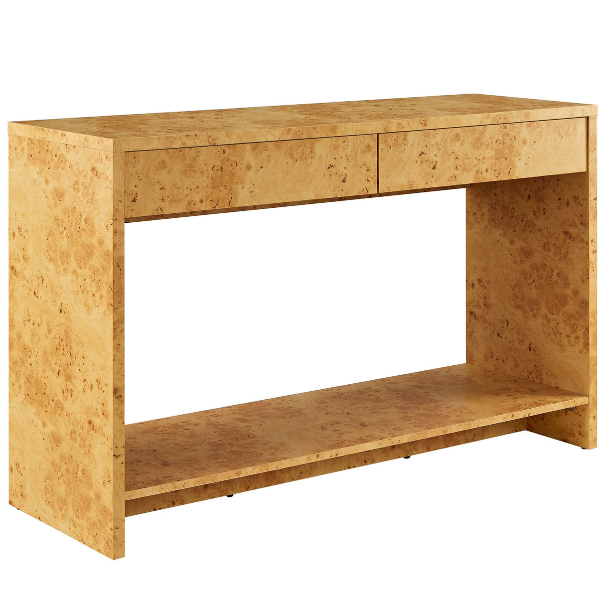 Hudson 2-Drawer Burl Wood Console Table by Modway