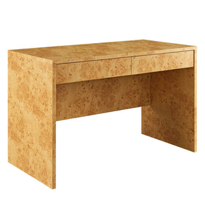 Hudson 2-Drawer Burl Wood Desk by Modway