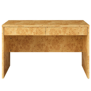 Hudson 2-Drawer Burl Wood Desk by Modway