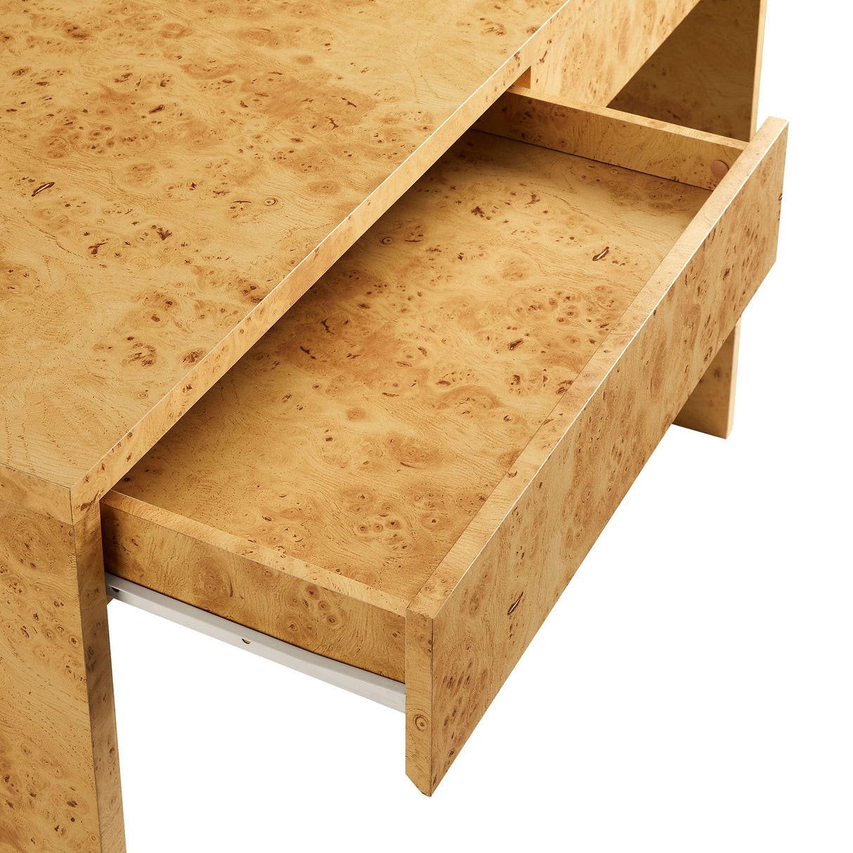 Hudson 2-Drawer Burl Wood Desk by Modway