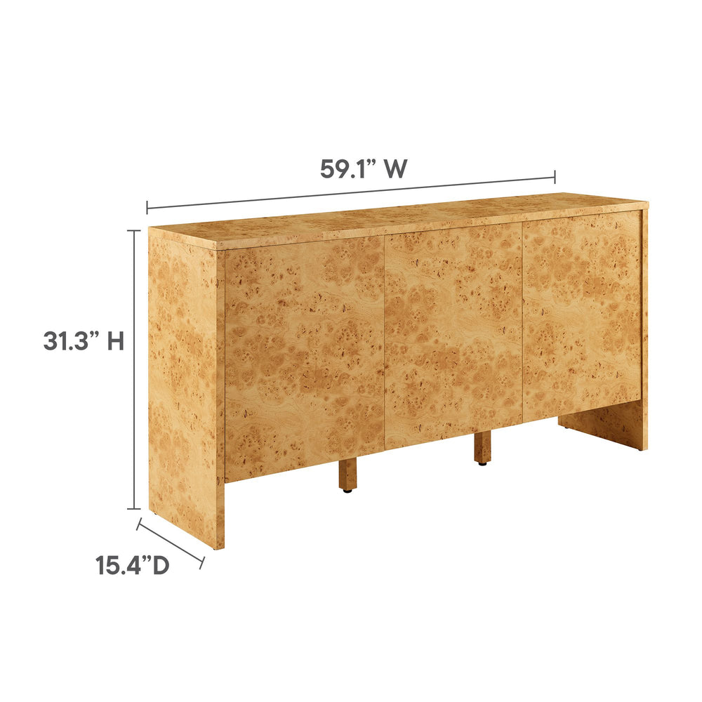 Hudson 60" Burl Wood Sideboard by Modway