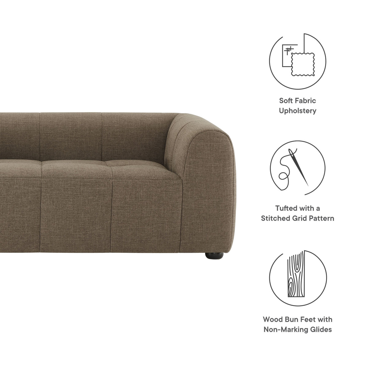 Liana Upholstered Fabric Loveseat by Modway
