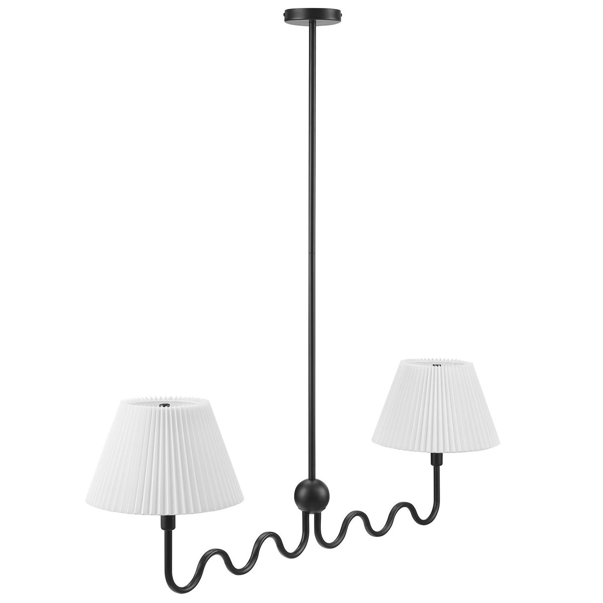 Wave Squiggle 2-Arm Pendant Light by Modway