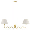Wave Squiggle 2-Arm Pendant Light by Modway