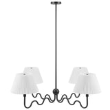 Wave Squiggle 4-Arm Pendant Light by Modway