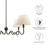 Wave Squiggle 4-Arm Pendant Light by Modway
