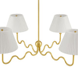 Wave Squiggle 4-Arm Pendant Light by Modway