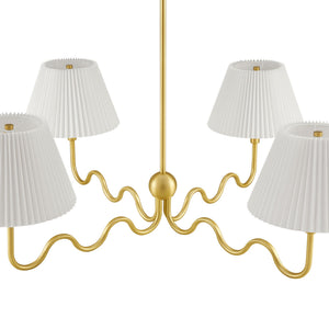 Wave Squiggle 4-Arm Pendant Light by Modway