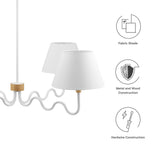 Sunlit Squiggle 4-Arm Pendant Light by Modway