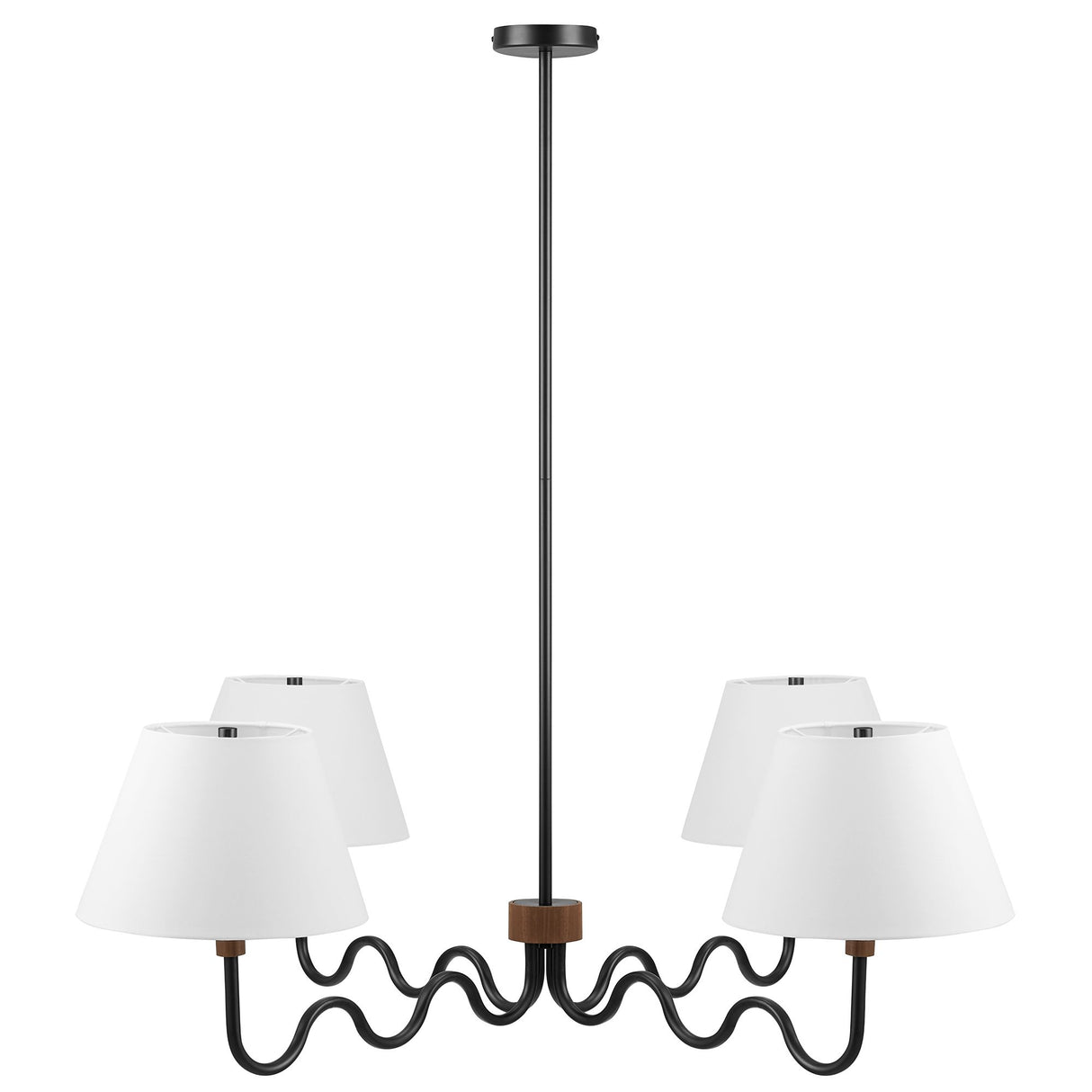 Sunlit Squiggle 4-Arm Pendant Light by Modway