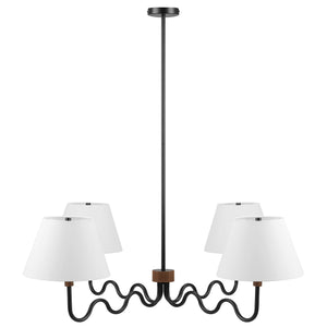 Sunlit Squiggle 4-Arm Pendant Light by Modway