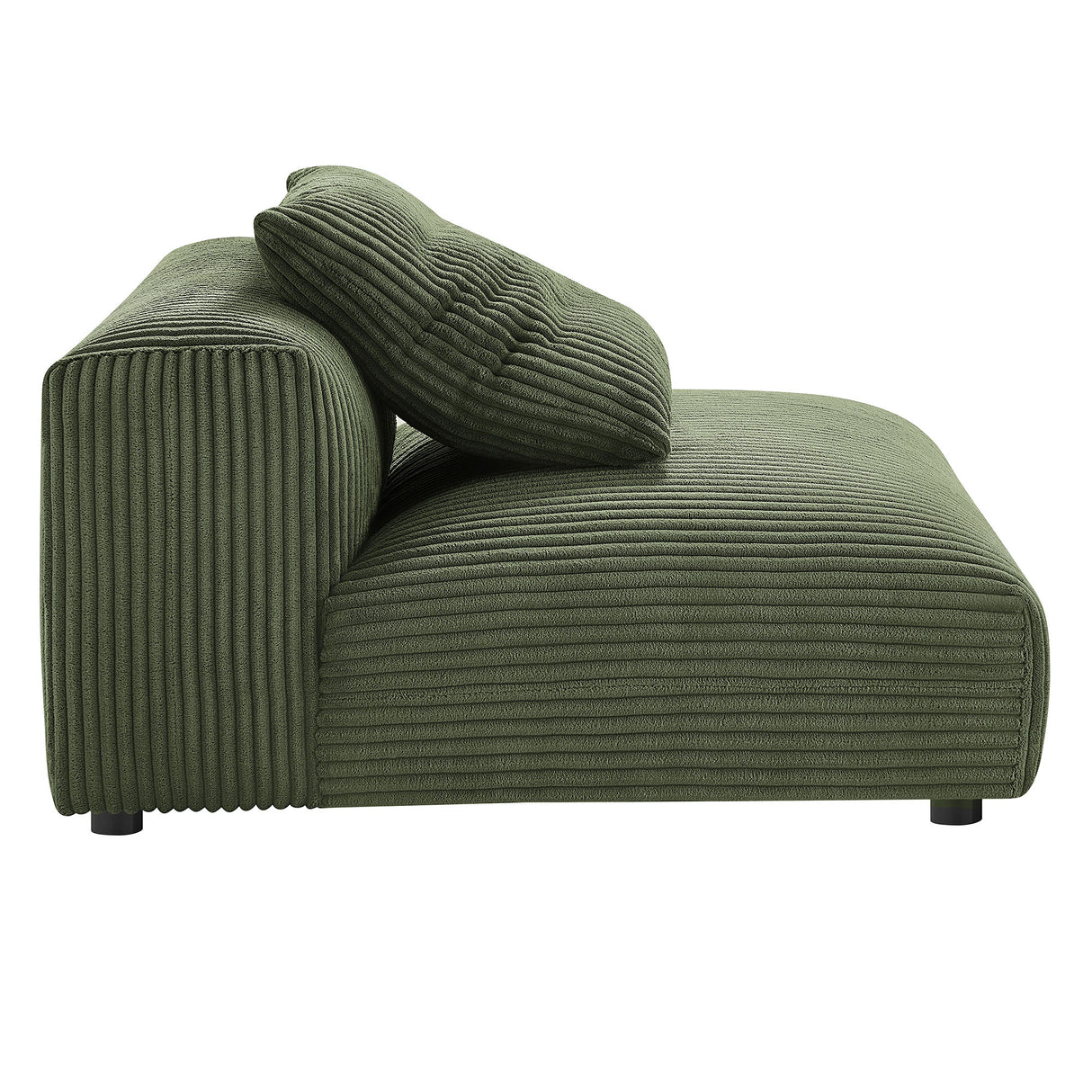 Solace Modular Corduroy Upholstered Armless Chair and Ottoman Set by Modway
