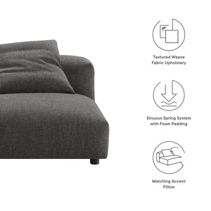 Solace Modular Upholstered Fabric Armless Chair by Modway