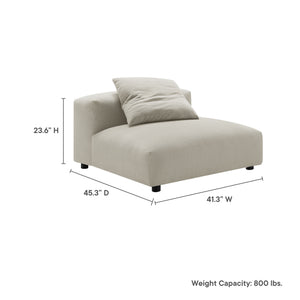 Solace Modular Upholstered Fabric Armless Chair by Modway