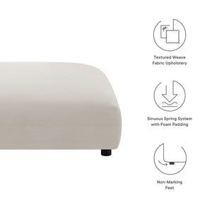 Solace Modular Upholstered Fabric Ottoman by Modway