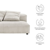 Solace Modular Corduroy Upholstered Armless Loveseat by Modway