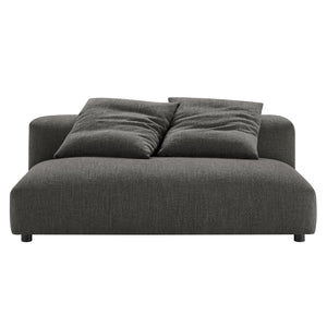 Solace Modular Upholstered Fabric Armless Loveseat by Modway
