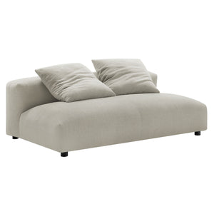 Solace 4-Piece Modular Upholstered Fabric Sectional Sofa with Ottoman by Modway