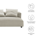 Solace Modular Upholstered Fabric Armless Loveseat by Modway