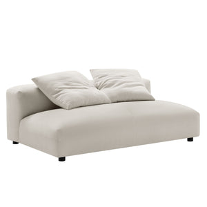 Solace 4-Piece Modular Upholstered Fabric Sectional Sofa with Ottoman by Modway