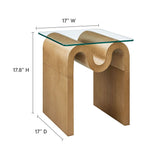 Ondine Glass Top Side Table by Modway