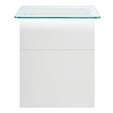 Ondine Glass Top Side Table by Modway