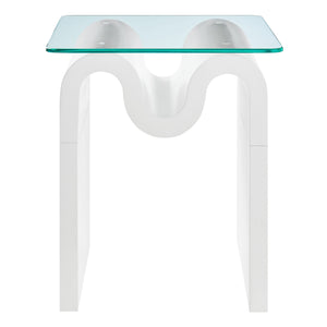 Ondine Glass Top Side Table by Modway