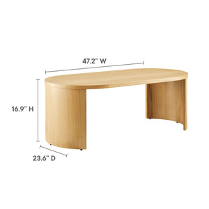 Aspect Oval Wood Coffee Table by Modway