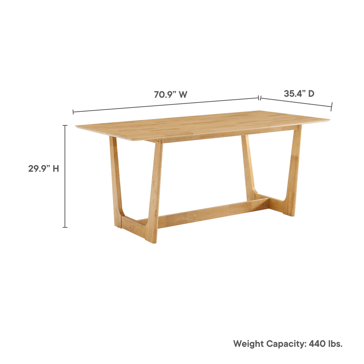 Solara 7-Piece Wood Dining Set with Fabric Upholstered Side Chairs